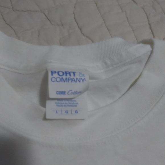 Larger white with blk letters t-shirt - Picture 2 of 2